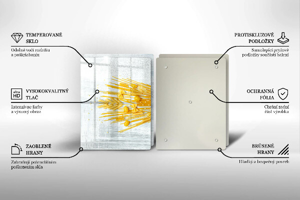 Skleněná deska za sporák Těstoviny