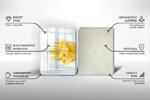 Skleněná deska za sporák Těstoviny