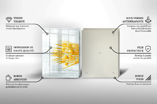 Skleněná deska za sporák Těstoviny
