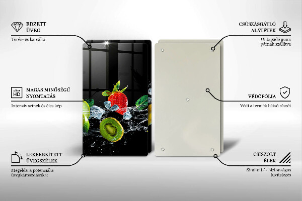 Skleněná deska za sporák Ovoce ve vodě