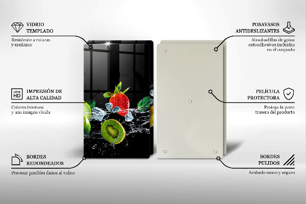 Skleněná deska za sporák Ovoce ve vodě