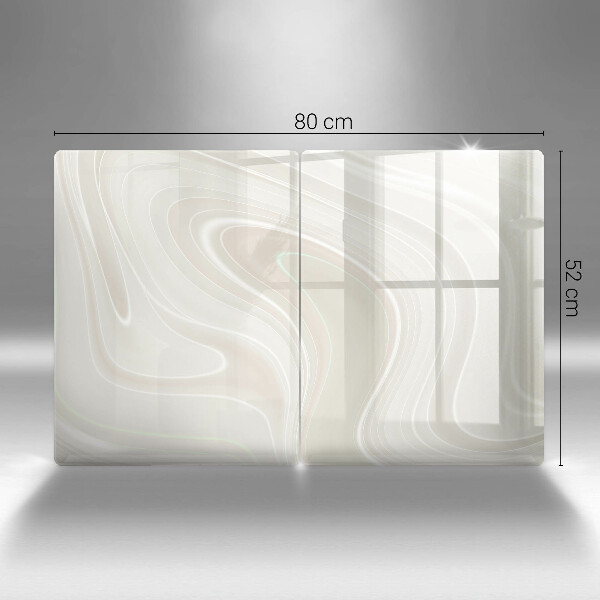 Skleněná deska za sporák Krémová textura