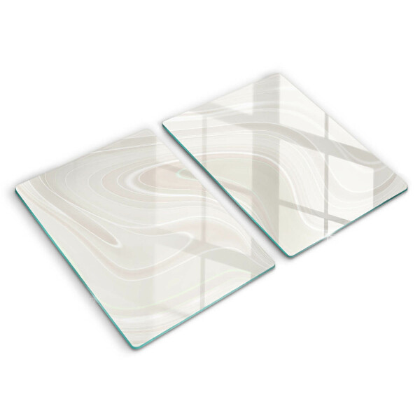 Skleněná deska za sporák Krémová textura