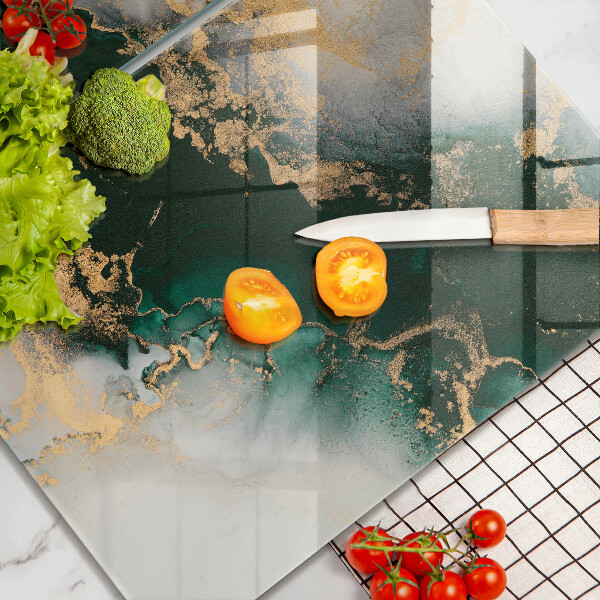 Skleněná deska za sporák Vícebarevný mramor