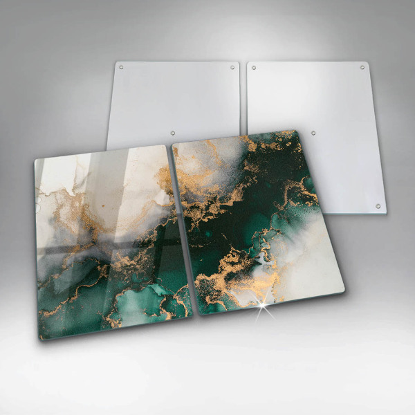 Skleněná deska za sporák Vícebarevný mramor