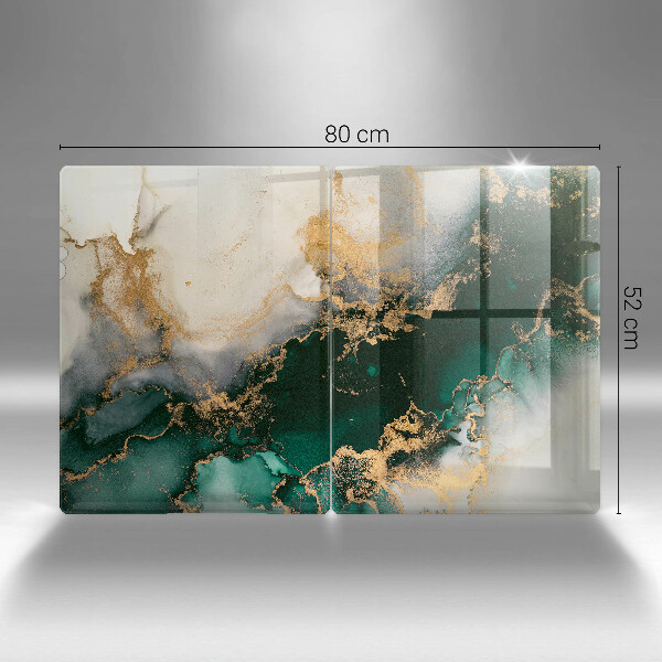 Skleněná deska za sporák Vícebarevný mramor