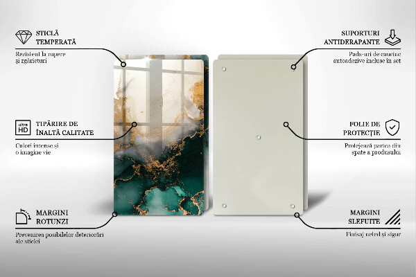 Skleněná deska za sporák Vícebarevný mramor