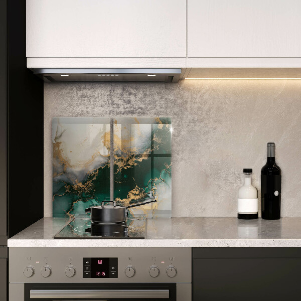 Skleněná deska za sporák Vícebarevný mramor