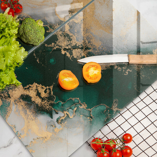 Skleněná deska za sporák Vícebarevný mramor