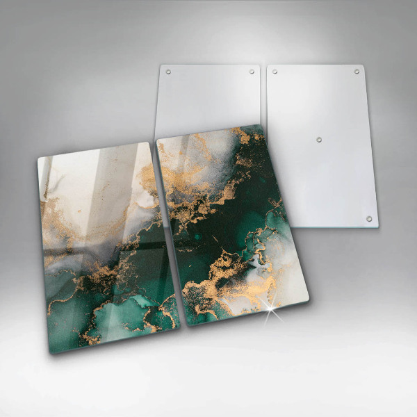 Skleněná deska za sporák Vícebarevný mramor