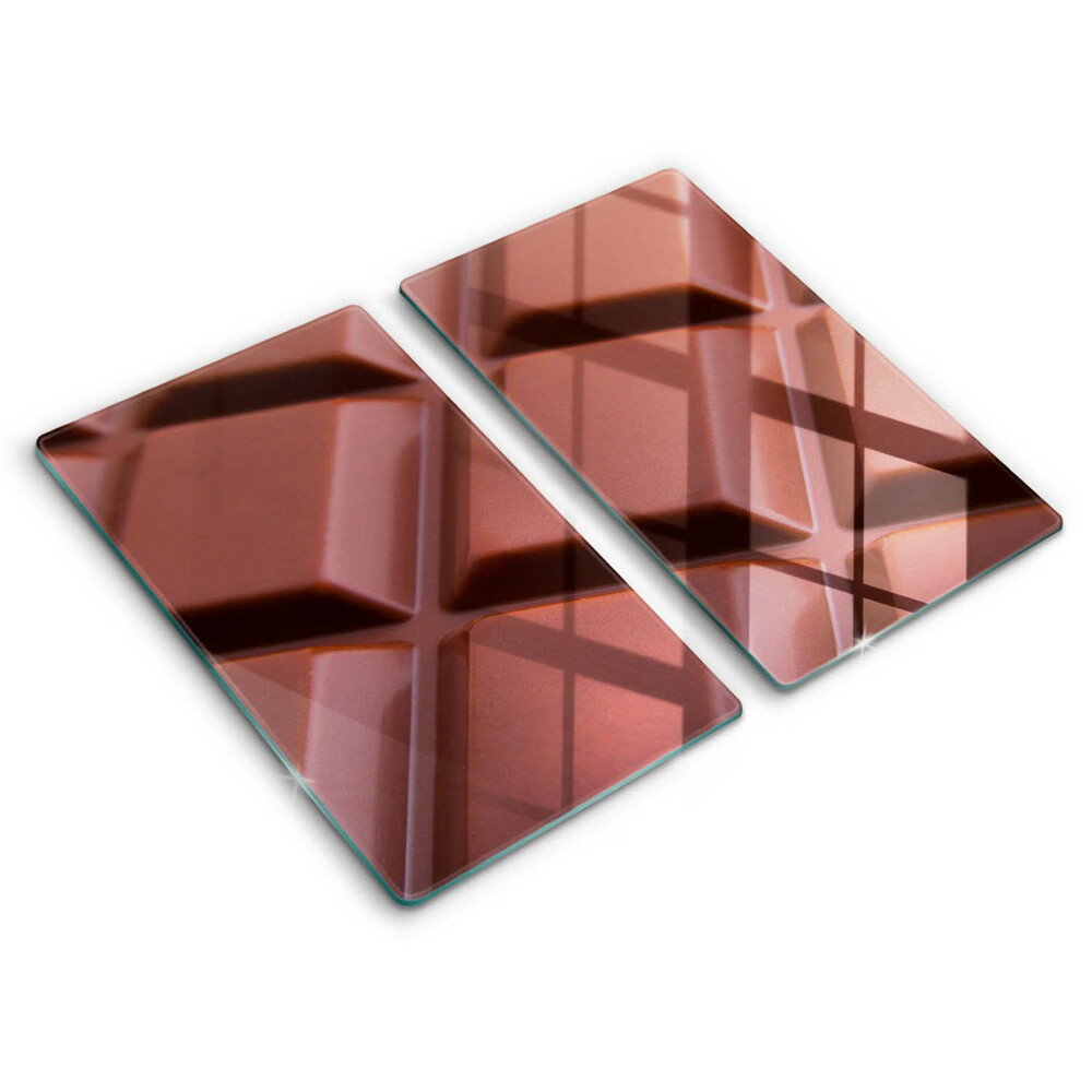 Skleněná deska za sporák Čokoládové kostky