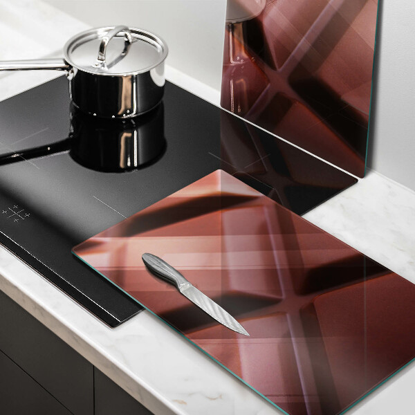 Skleněná deska za sporák Čokoládové kostky