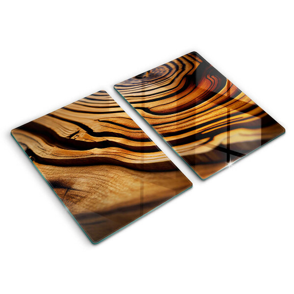 Skleněná deska za sporák Dřevěný pařez