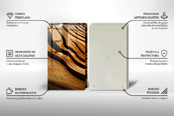 Skleněná deska za sporák Dřevěný pařez