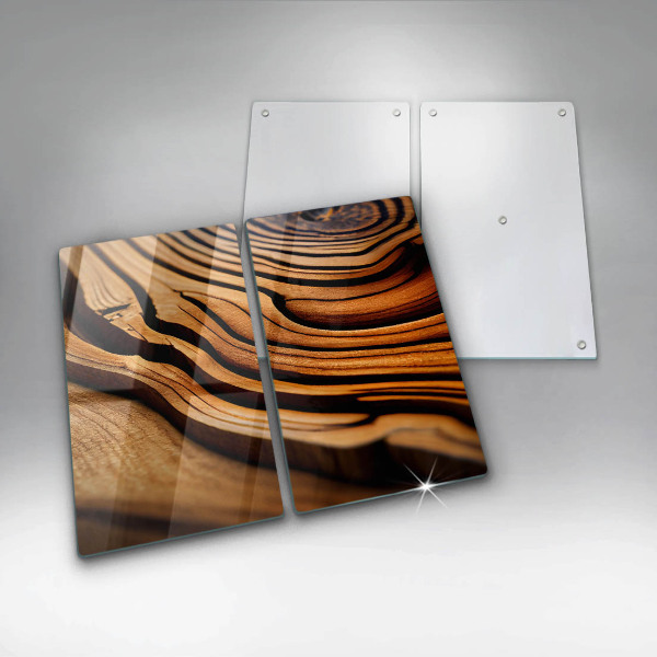 Skleněná deska za sporák Dřevěný pařez