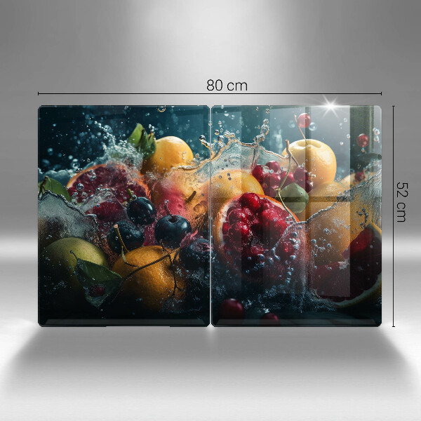 Skleněná deska za sporák Ovoce ve vodě