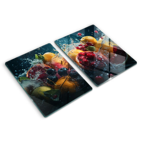 Skleněná deska za sporák Ovoce ve vodě