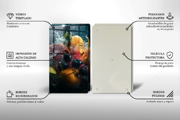 Skleněná deska za sporák Ovoce ve vodě