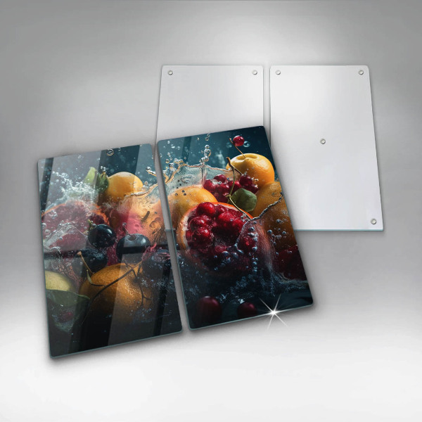 Skleněná deska za sporák Ovoce ve vodě