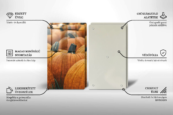 Skleněná deska za sporák Dýně