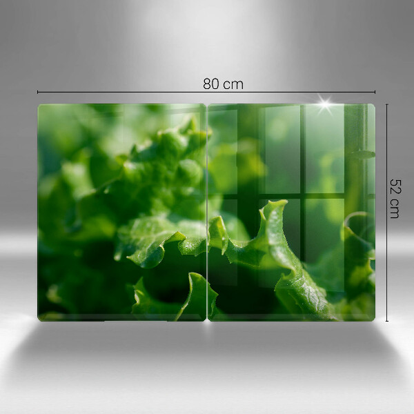 Skleněná deska za sporák Listy salátu