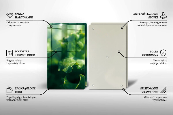 Skleněná deska za sporák Listy salátu