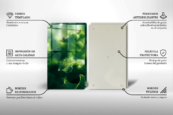 Skleněná deska za sporák Listy salátu