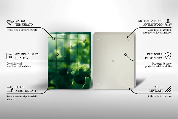Skleněná deska za sporák Listy salátu