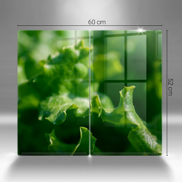 Skleněná deska za sporák Listy salátu