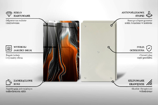 Skleněná deska za sporák Abstraktní vzor