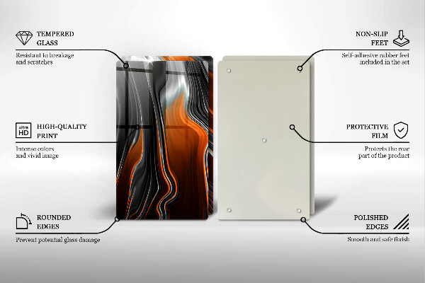 Skleněná deska za sporák Abstraktní vzor