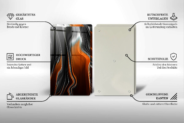 Skleněná deska za sporák Abstraktní vzor