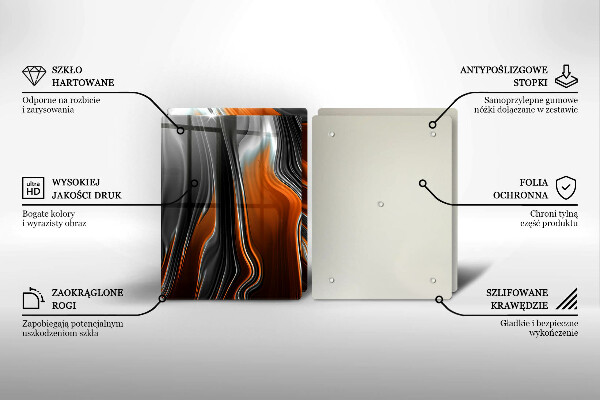 Skleněná deska za sporák Abstraktní vzor