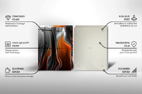 Skleněná deska za sporák Abstraktní vzor