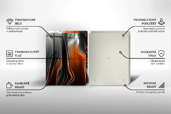 Skleněná deska za sporák Abstraktní vzor