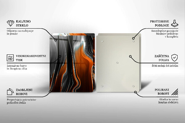 Skleněná deska za sporák Abstraktní vzor