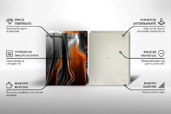 Skleněná deska za sporák Abstraktní vzor