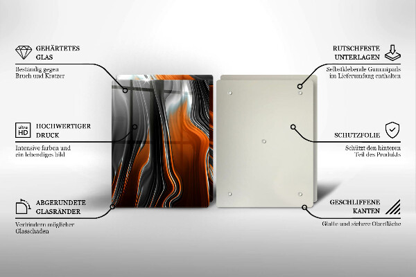 Skleněná deska za sporák Abstraktní vzor