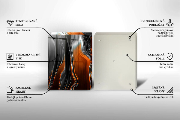 Skleněná deska za sporák Abstraktní vzor