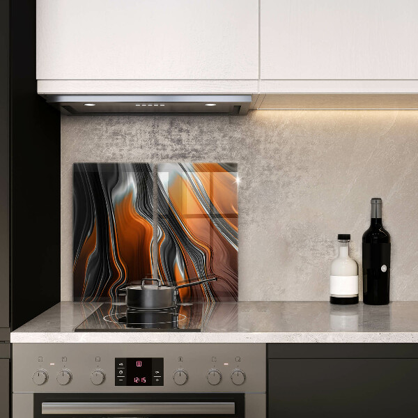 Skleněná deska za sporák Abstraktní vzor