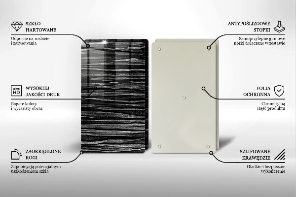 Skleněná deska za sporák Černá abstrakce