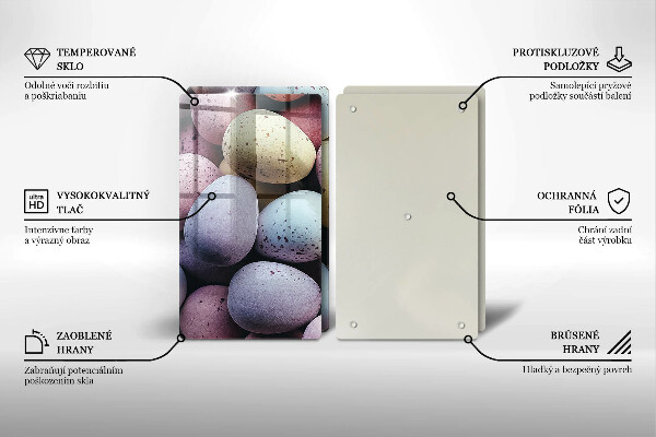 Skleněná deska za sporák Velikonoční vajíčka