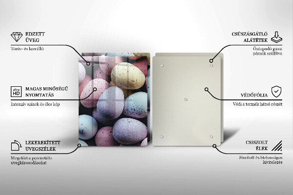 Skleněná deska za sporák Velikonoční vajíčka