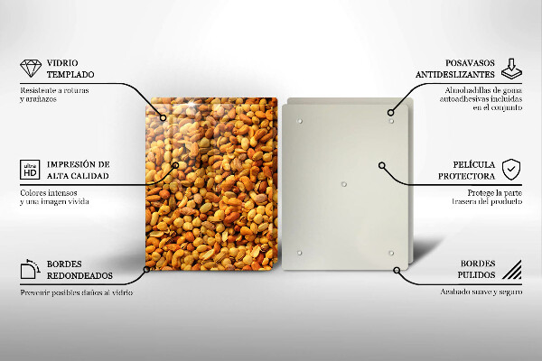 Skleněná deska za sporák Směs ořechů