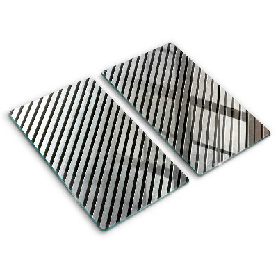 Skleněná deska za sporák Kovové linky