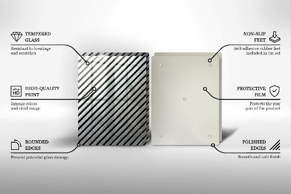 Skleněná deska za sporák Kovové linky