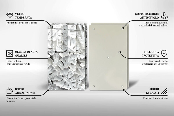 Skleněná deska za sporák Bílé květy