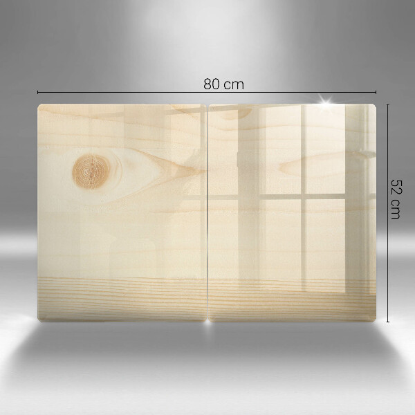 Skleněná deska za sporák Dřevěné prkno