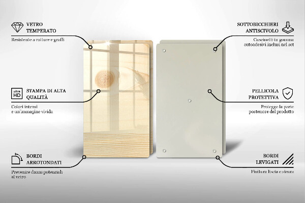 Skleněná deska za sporák Dřevěné prkno