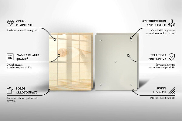 Skleněná deska za sporák Dřevěné prkno